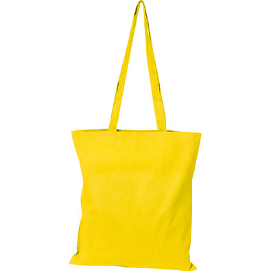 Oeko-Tex® STANDARD 100 Baumwolltasche mit langen Henkeln, 140g/m², gelb Oeko-Tex® STANDARD 100 Baumwolltasche mit langen Henkeln, 140g/m², gelb