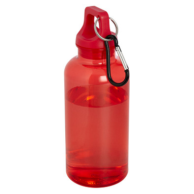 Oregon 400 ml RCS-zertifizierte Trinkflasche aus recyceltem Kunststoff mit Karabiner, rot