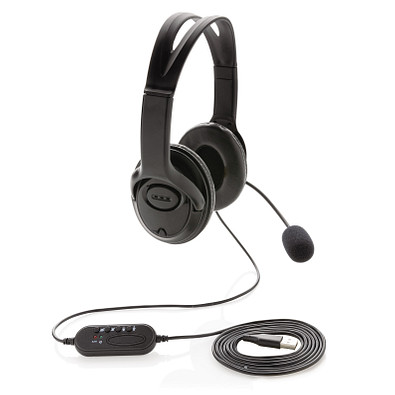 XD COLLECTION Over-Ear Headset mit Kabel, schwarz