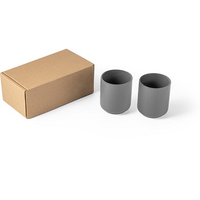 OWENS. Keramikbecherset 280 ml, Dunkelgrau