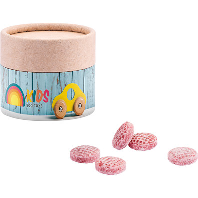 Papierdose Eco Mini, inkl. Druck, Fruchtsaft Erdbeer Papierdose Eco Mini, inkl. Druck, Fruchtsaft Erdbeer