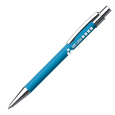 PENKO® Voll-Metall-Kugelschreiber LIPSI Soft, Hellblau