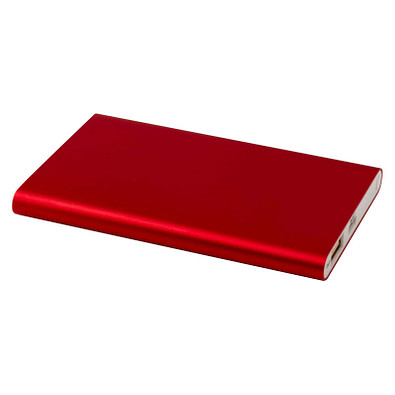 Pep 4000 mAh Type-C Powerbank aus recyceltem Aluminium, rot