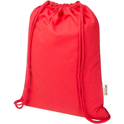 Peru Blend 180 g/m² Sportbeutel aus GRS recycelter Baumwolle 5L, rot