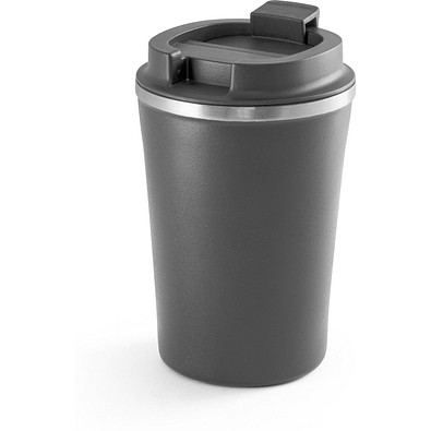 PHELPS. Reisebecher aus Edelstahl und PP 470 ml, Dunkelgrau