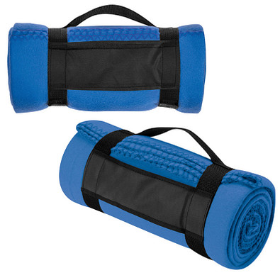 Picknick-Fleece-Decke Softy, blau
