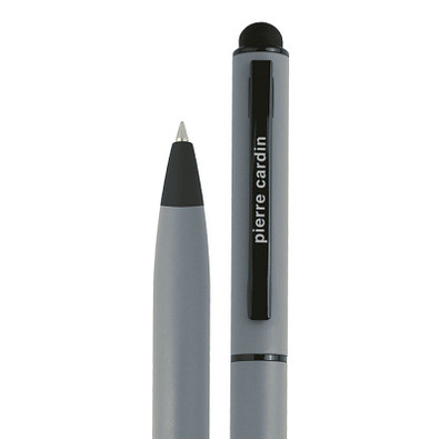 Pierre Cardin Drehkugelschreiber Celebration Stylus, blaue Mine, grau