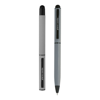 Pierre Cardin® CELEBRATION Set aus Rollerball Touchpen und Kugelschreiber Stylus, grau