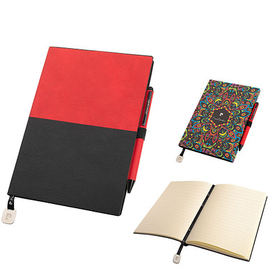 Pierre Cardin® REPORTER Set aus Notizbuch A5 und Kugelschreiber, rot/schwarz