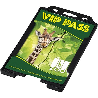 Pierre Kartenhalter aus recyceltem Kunststoff, schwarz