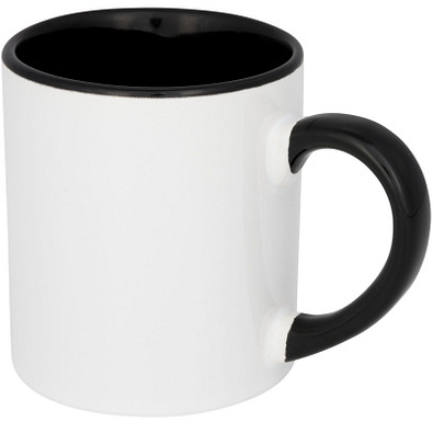 Pixi Mini farbige Sublimations-Tasse, 250 ml, schwarz Pixi Mini farbige Sublimations-Tasse, 250 ml, schwarz