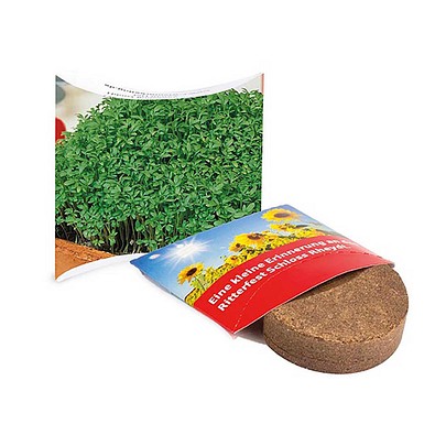 Plant-Tab mit Samen, Gartenkresse, 1-seit. Druck