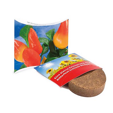 Plant-Tab mit Samen, Gewürzpaprika, 1-seit. Druck