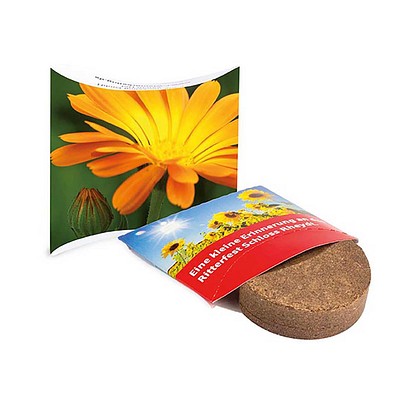 Plant-Tab mit Samen, Ringelblume, 1-seit. Druck