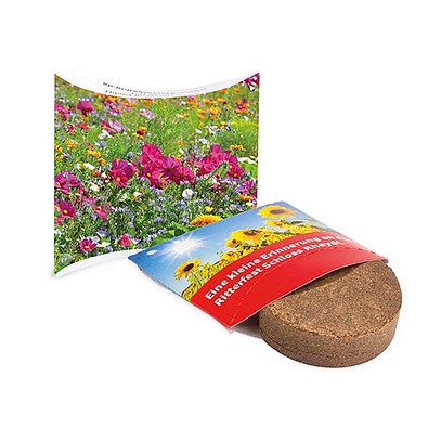Plant-Tab mit Samen, Sommerblumenmischung, 1-seit. Druck