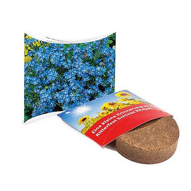 Plant-Tab mit Samen, Vergissmeinnicht, 1-seit. Druck