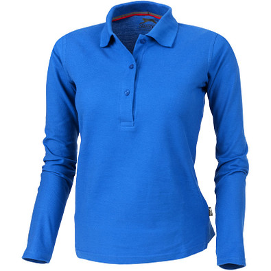 Slazenger™ Damen Langarm Poloshirt Point, himmelblau, XXL Slazenger™ Damen Langarm Poloshirt Point, himmelblau, XXL