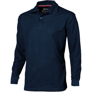 Slazenger™ Herren Langarm Poloshirt Point, dunkelblau, S Slazenger™ Herren Langarm Poloshirt Point, dunkelblau, S