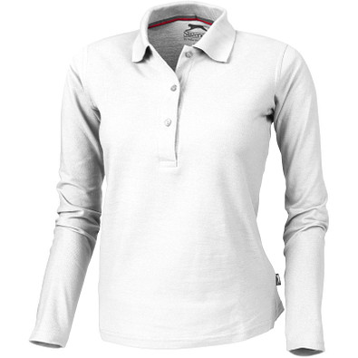 Slazenger™ Damen Langarm Poloshirt Point, weiß, XL Slazenger™ Damen Langarm Poloshirt Point, weiß, XL