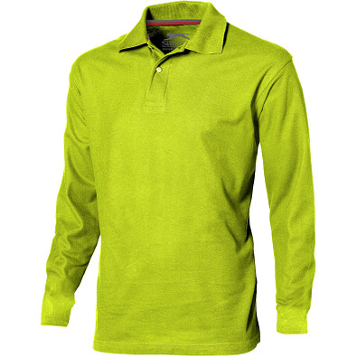 Slazenger™ Herren Langarm Poloshirt Point, apfelgrün, S Slazenger™ Herren Langarm Poloshirt Point, apfelgrün, S