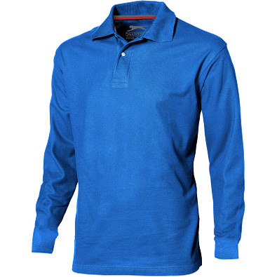 Slazenger™ Herren Langarm Poloshirt Point, himmelblau, S Slazenger™ Herren Langarm Poloshirt Point, himmelblau, S