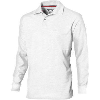 Slazenger™ Herren Langarm Poloshirt Point, weiß, S Slazenger™ Herren Langarm Poloshirt Point, weiß, S
