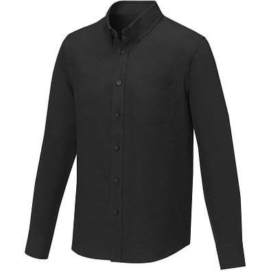 Pollux Herrenhemd mit langen Ärmeln, schwarz, XL