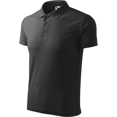 MALFINI Polohemd Herren Pique Polo, M, anthrazit melliert