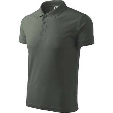 MALFINI Polohemd Herren Pique Polo, M, dunkler schiefer
