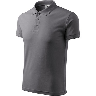 MALFINI Polohemd Herren Pique Polo, M, stahlgrau
