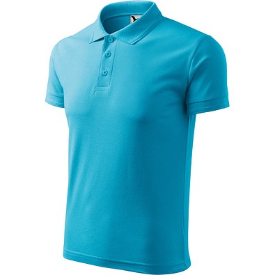 MALFINI Polohemd Herren Pique Polo, M, türkisblau