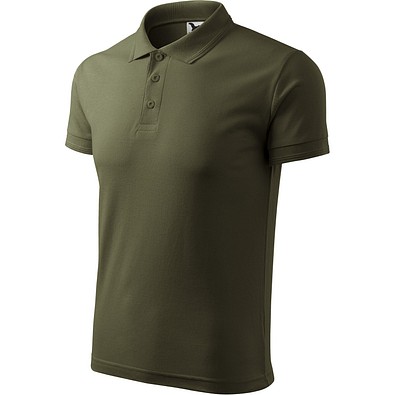 Polohemd Herren Pique Polo, S, military