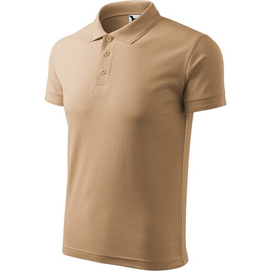 MALFINI Polohemd Herren Pique Polo, S, sand