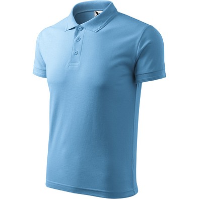Polohemd Herren Pique Polo, XL, azureblau