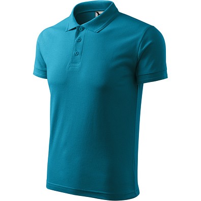 Polohemd Herren Pique Polo, XL, dunkeltürkis