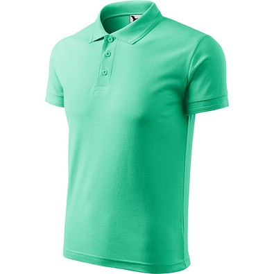 Polohemd Herren Pique Polo, XL, minze