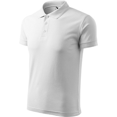 Polohemd Herren Pique Polo, XL, weiss