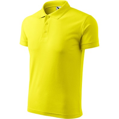 Polohemd Herren Pique Polo, XL, zitronengelb