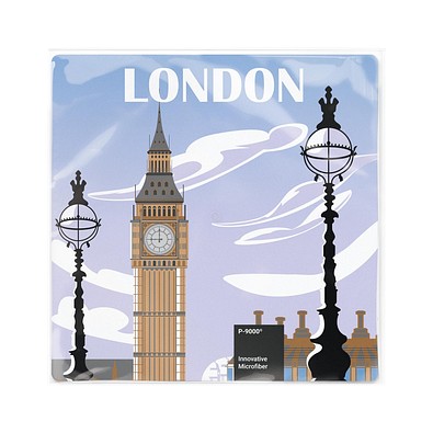 POLYCLEAN Displaytuch 20x20 cm im Polybeutel, weiss / individuell