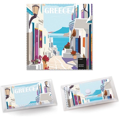 POLYCLEAN Microfaser-Reinigungstuch 18 x 18 cm im Etui, inkl. Druck