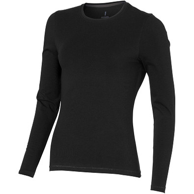 ELEVATE Damen Öko Langarmshirt Ponoka, schwarz, XS