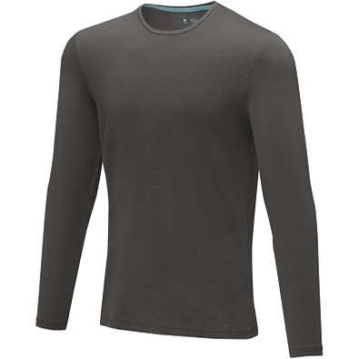 ELEVATE Herren Öko Langarmshirt Ponoka, storm grey, L
