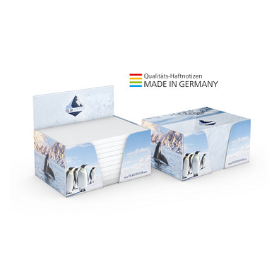 Geiger-Notes Haftnotiz Pop-Up-Box White 100 x 72, 500 Blatt, inkl. Druck auf Box