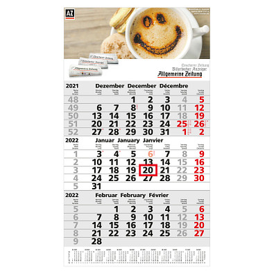 3-Monats-Wandkalender Post 2022 3-Monats-Wandkalender Post 2022