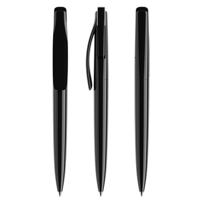 prodir® Druckkugelschreiber DS2 PPP Push, blaue Mine, schwarz