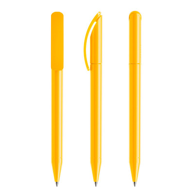 prodir® Drehkugelschreiber DS3 TPP Twist, blaue Mine, gelb