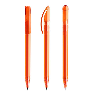 prodir® Drehkugelschreiber DS3 TTT Twist, blaue Mine, orange