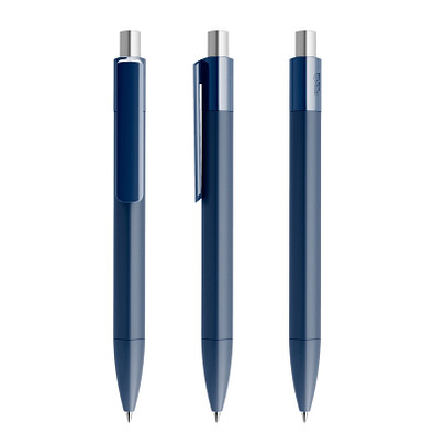 prodir® Druckkugelschreiber DS4 PMM Push, dunkelblau/silber satiniert prodir® Druckkugelschreiber DS4 PMM Push, dunkelblau/silber satiniert