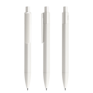 prodir® Druckkugelschreiber DS4 PMM Push, blaue Mine, weiß