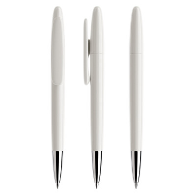 prodir® Drehkugelschreiber DS5 TPC Twist, blaue Mine, weiß